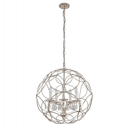 подвесная люстра crystal lux aria sp5 silver в Нижнекамске
