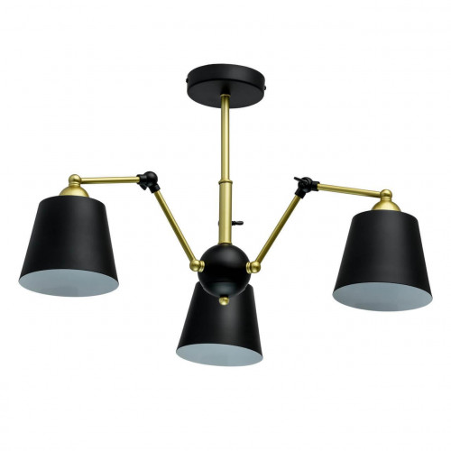 потолочная люстра mw-light таун 5 691011403 черная в Нижнекамске