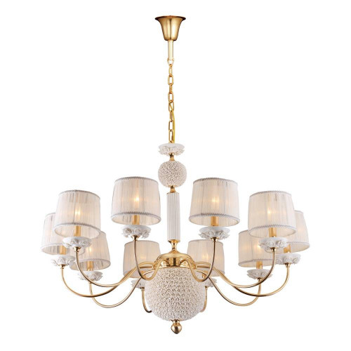 подвесная люстра crystal lux adagio sp10 белая в Нижнекамске