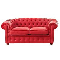 диван честерфилд (chesterfield) прямой красный в Нижнекамске