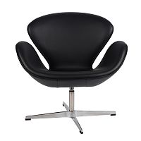 кресло arne jacobsen style swan chair черное в Нижнекамске