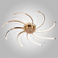 потолочная светодиодная люстра eurosvet twist 90054/8 золото в Нижнекамске