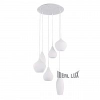 подвесная люстра ideal lux soft sp6 bianco в Нижнекамске
