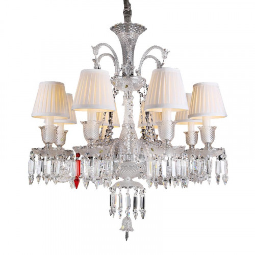 люстра baccarat 8 от delight collection белая/прозрачная/ хром в Нижнекамске