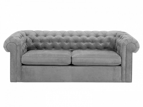 диван chesterfield прямой серый в Нижнекамске