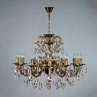 подвесная люстра ambiente alicante 8888/12 pb tear drop бронза в Нижнекамске