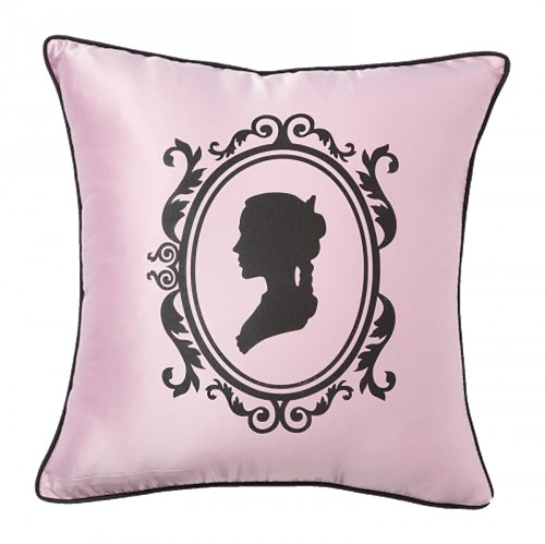 подушка с изображением женского силуэта ladies' profile pink в Нижнекамске