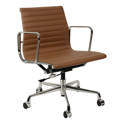 кресло eames style коричневая кожа в Нижнекамске