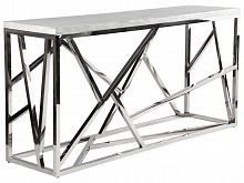 консоль geometric 180x50x90 хром, белая столешница в Нижнекамске