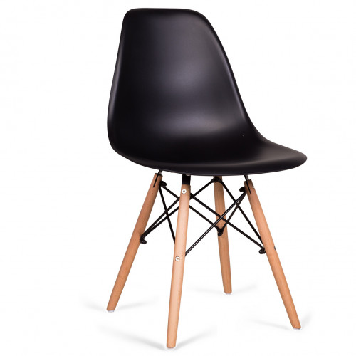 стул деревянный pc-015 черный (eames style) в Нижнекамске
