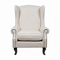 кресло collins wingback chair кремовая ткань в Нижнекамске