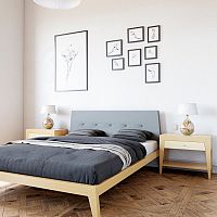 кровать двуспальная с мягким изголовьем 160x200 светло-коричневая fly soft в Нижнекамске