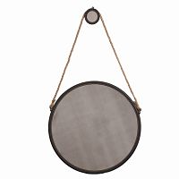 зеркало на ремне круглое металлическое большое диаметр 75 см iron and rope round в Нижнекамске