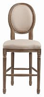 барный стул деревянный мягкий vintage french round кремовый лен в Нижнекамске