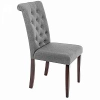 стул деревянный amelia dark walnut / fabric grey в Нижнекамске