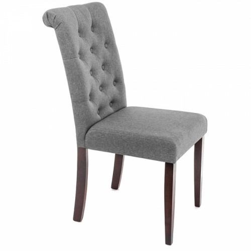 стул деревянный amelia dark walnut / fabric grey в Нижнекамске