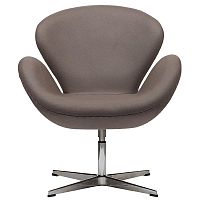 кресло swan chair серо-коричневая в Нижнекамске