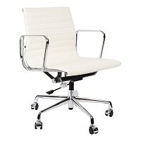 кресло eames style с регулируемой высотой белая кожа в Нижнекамске