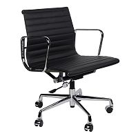 кресло eames style черная кожа в Нижнекамске