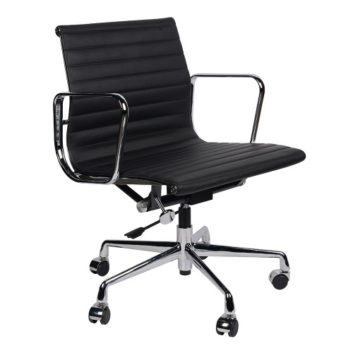 кресло eames style черная кожа в Нижнекамске