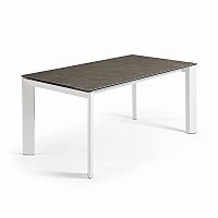 стол atta 160 (220)x90 с белыми ножками ceniza cc0180vc от la forma (ex julia grup) в Нижнекамске