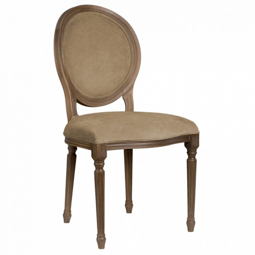 стул с овальной спинкой медальон бежевый микровелюр в Нижнекамске