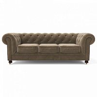 диван chesterfield lux трехместный прямой бежевый в Нижнекамске