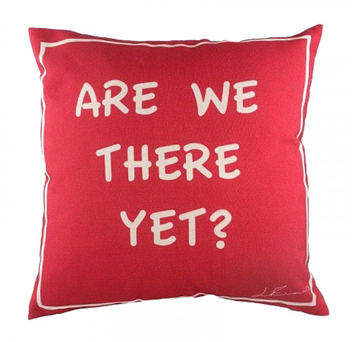подушка с надписью are we there yet? в Нижнекамске