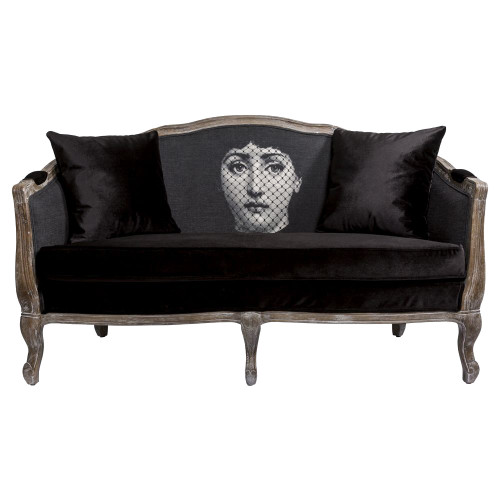 диван «вуаль» fornasetti прямой черный в Нижнекамске