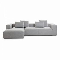 диван blok sofa 3 левый угол светло-серый от la forma (ex julia grup) в Нижнекамске