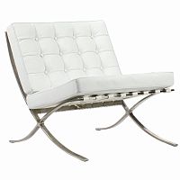 кресло barcelona chair белое в Нижнекамске