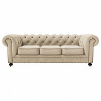 диван chesterfield lux трехместный прямой кремовый в Нижнекамске