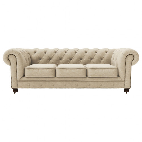 диван chesterfield lux трехместный прямой кремовый в Нижнекамске