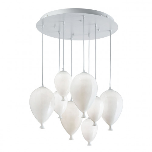 подвесная люстра ideal lux clown sp8 bianco в Нижнекамске