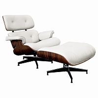 кресло lounge chair & ottoman белое в Нижнекамске