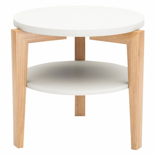 журнальный столик aster low белый с полкой в Нижнекамске