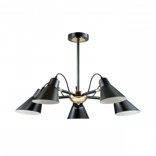 потолочная люстра lumion naomi 3709/5c черная в Нижнекамске