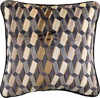 подушка декоративная синяя в мелкий ромб weave в Нижнекамске