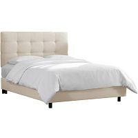кровать двуспальная с мягкой спинкой 160х200 белая alice tufted talc в Нижнекамске