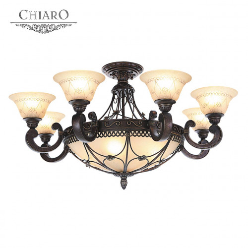 потолочная люстра chiaro айвенго 382012812 бежевая в Нижнекамске