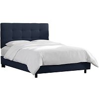 кровать двуспальная с мягкой спинкой 180х200 синяя alice tufted blue в Нижнекамске