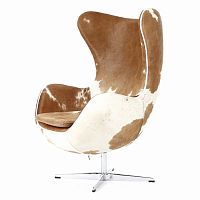 кресло egg chair коричнево-белое в Нижнекамске