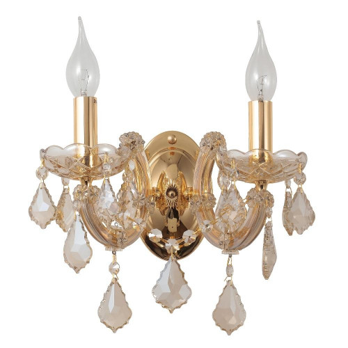 бра crystal lux ines ap2 gold/amber в Нижнекамске