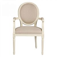 кресло vintage french round молочный/кремовый лен в Нижнекамске