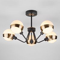 потолочная люстра eurosvet jasper 70093/5 черная белая в Нижнекамске