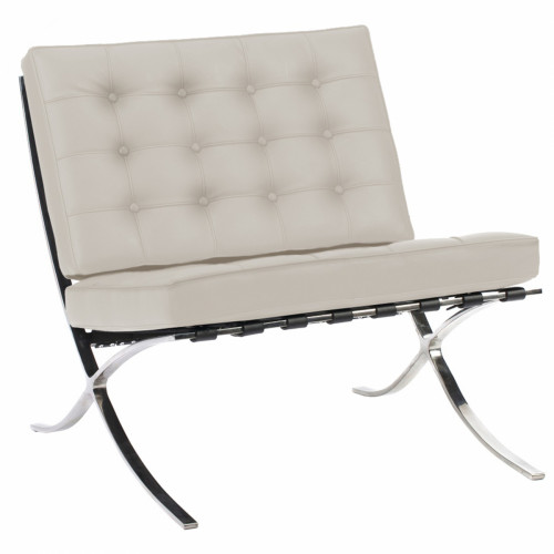 кресло barcelona chair молочное в Нижнекамске