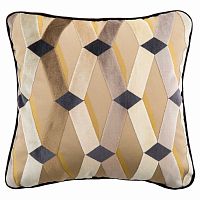 подушка декоративная бежевая с ромбами weave в Нижнекамске