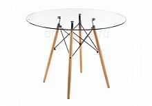 стол стеклянный nixon (eames style) натуральное дерево в Нижнекамске