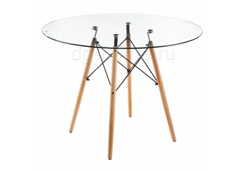 стол стеклянный nixon (eames style) натуральное дерево в Нижнекамске