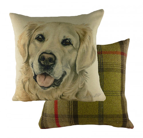 подушка с принтом waggydogs golden retriever в Нижнекамске